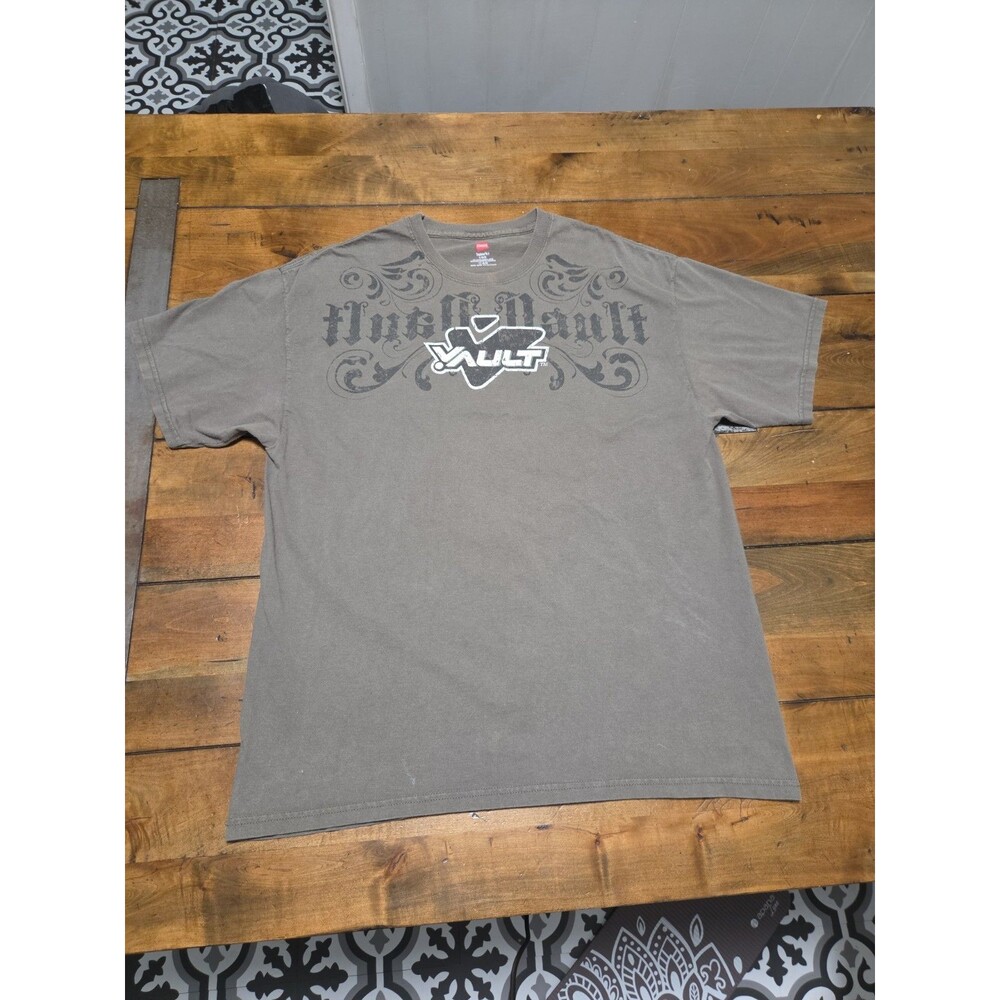 Vintage Y2K Vault Soda Promo T-Shirt Hanes Size Large Tribal Streetwear Coke